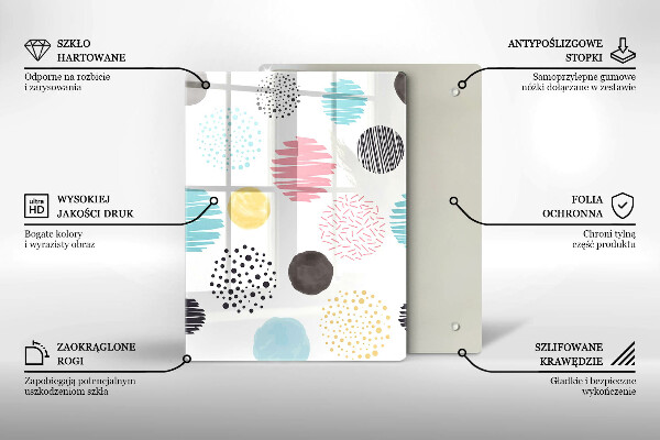 Steklena podloga za rezanje Ilustracija žlice