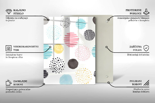 Steklena podloga za rezanje Ilustracija žlice