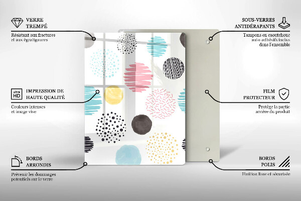 Steklena podloga za rezanje Ilustracija žlice