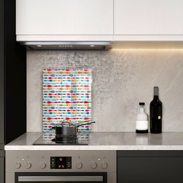 Steklena podloga za rezanje Ilustracija žlice