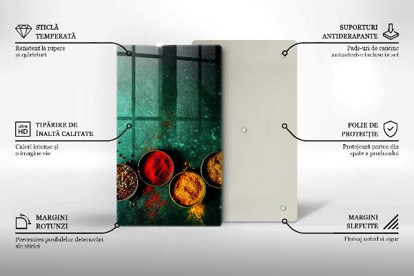 Steklena podloga za rezanje Orientalske začimbe