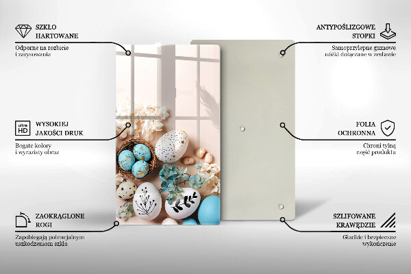 Steklena podloga za rezanje Velikonočni okraski