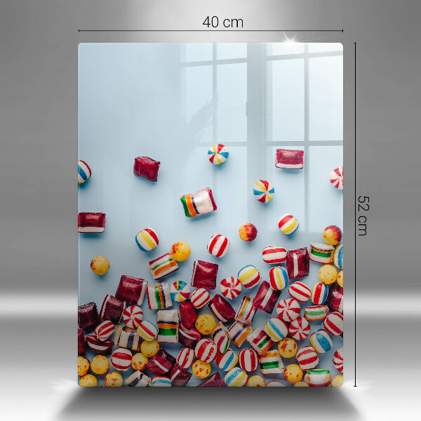Steklena podloga za rezanje Pisani bonboni