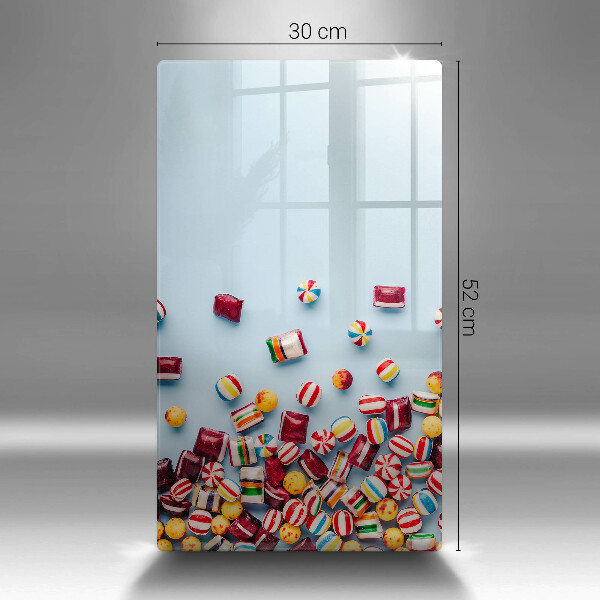 Steklena podloga za rezanje Pisani bonboni