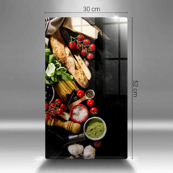 Steklena podloga za rezanje Italijanske sestavine in začimbe