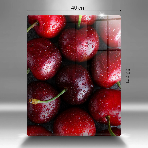 Steklena podloga za rezanje Češnje od blizu