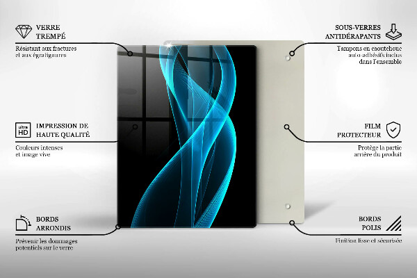 Steklena podloga za rezanje Češnje od blizu