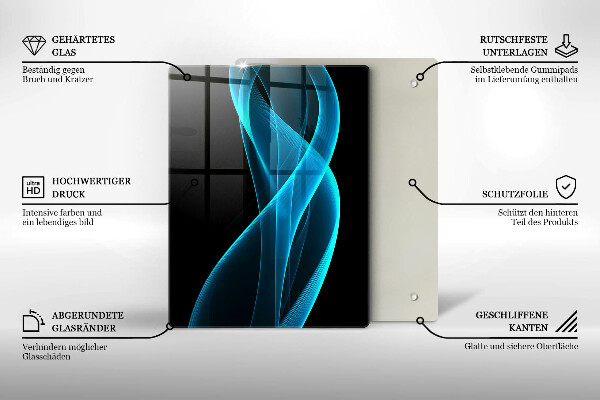 Steklena podloga za rezanje Češnje od blizu