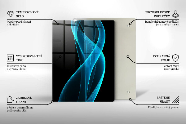 Steklena podloga za rezanje Češnje od blizu