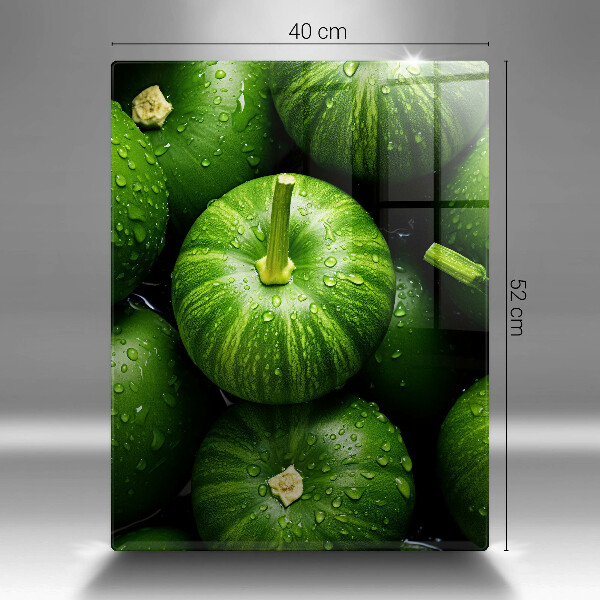 Steklena podloga za rezanje Zelene buče