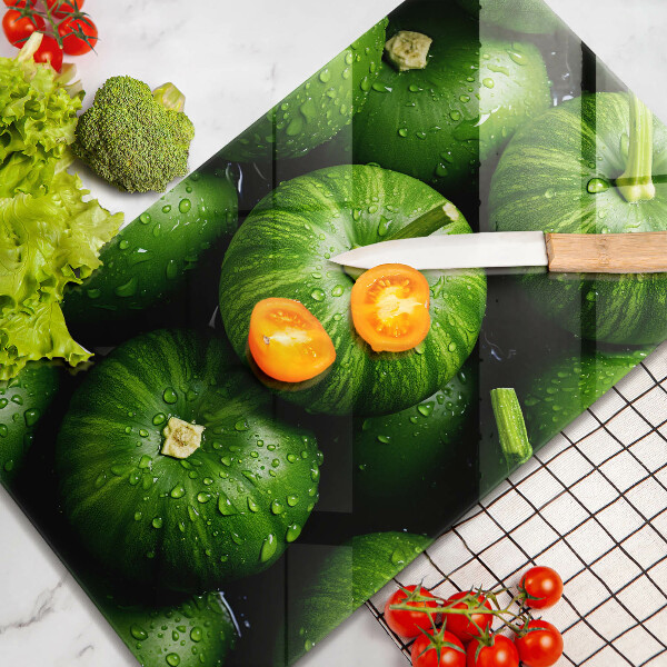 Steklena podloga za rezanje Zelene buče