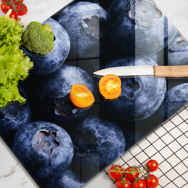 Steklena podloga za rezanje Jagode od blizu