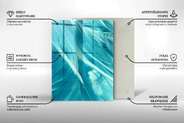 Steklena podloga za rezanje Jagode od blizu