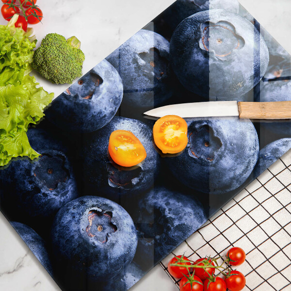 Steklena podloga za rezanje Jagode od blizu