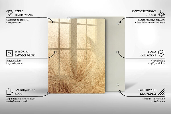 Steklena podloga za rezanje Orehi na belem ozadju