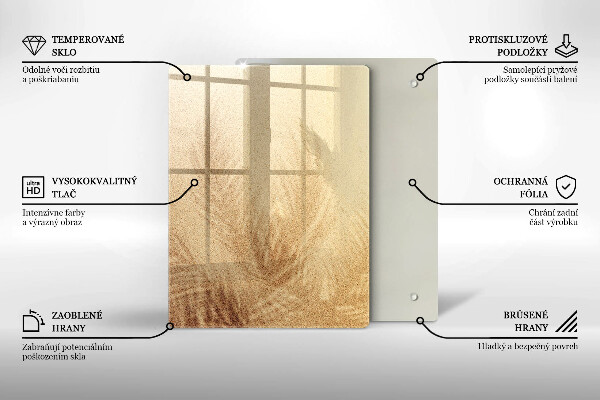 Steklena podloga za rezanje Orehi na belem ozadju