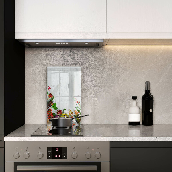 Steklena podloga za rezanje Zelenjava in začimbe