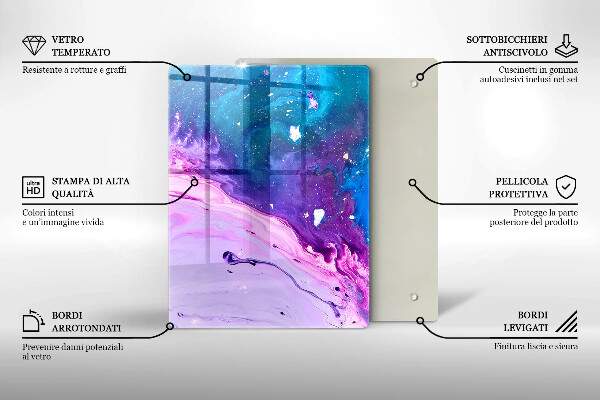 Steklena podloga za rezanje Zeleno sadje in zelenjava