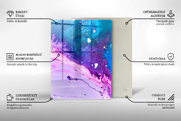 Steklena podloga za rezanje Zeleno sadje in zelenjava