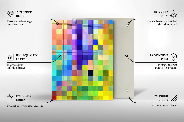 Steklena podloga za rezanje Ilustracija listov monstere