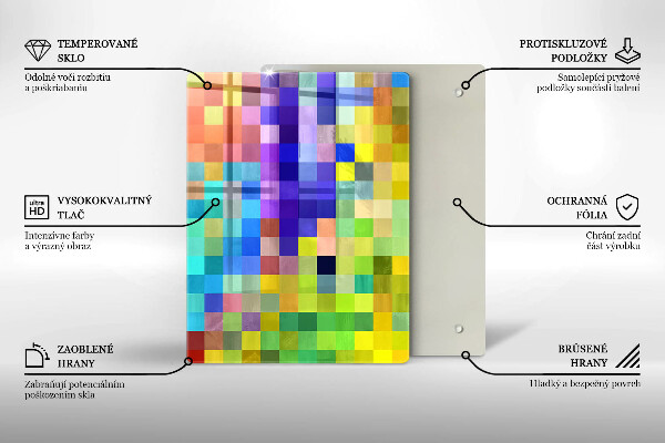 Steklena podloga za rezanje Ilustracija listov monstere