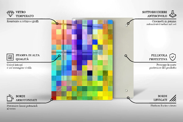 Steklena podloga za rezanje Ilustracija listov monstere