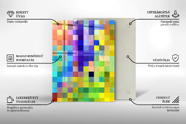 Steklena podloga za rezanje Ilustracija listov monstere
