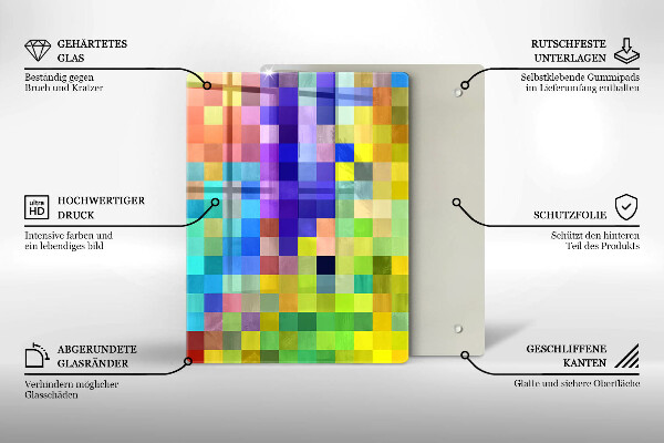 Steklena podloga za rezanje Ilustracija listov monstere