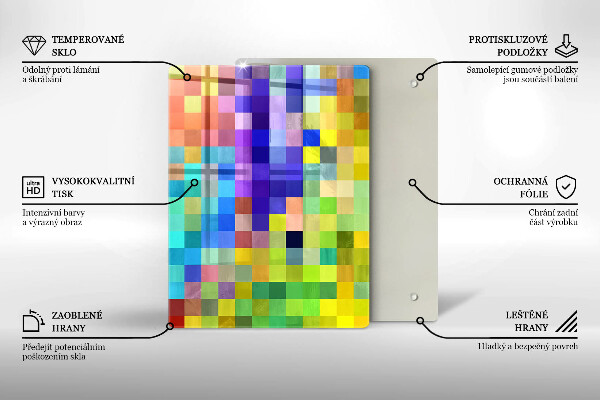 Steklena podloga za rezanje Ilustracija listov monstere