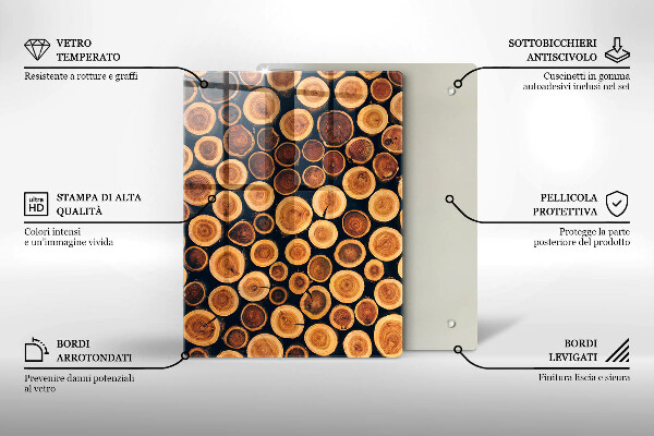 Steklena podloga za rezanje Boho vzorec listov