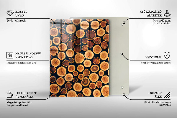 Steklena podloga za rezanje Boho vzorec listov