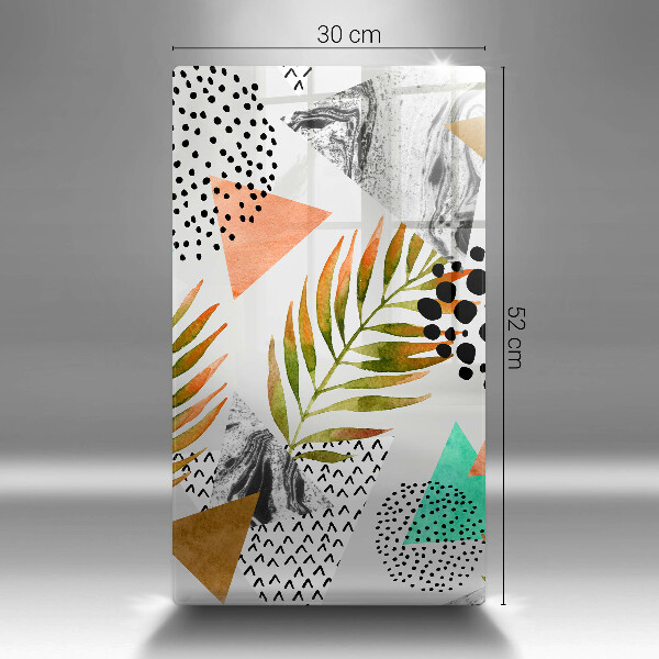 Steklena podloga za rezanje Boho vzorec listov