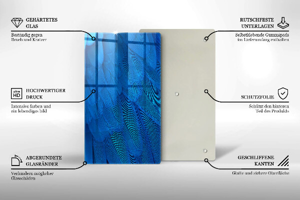 Steklena podloga za rezanje Ptičje perje