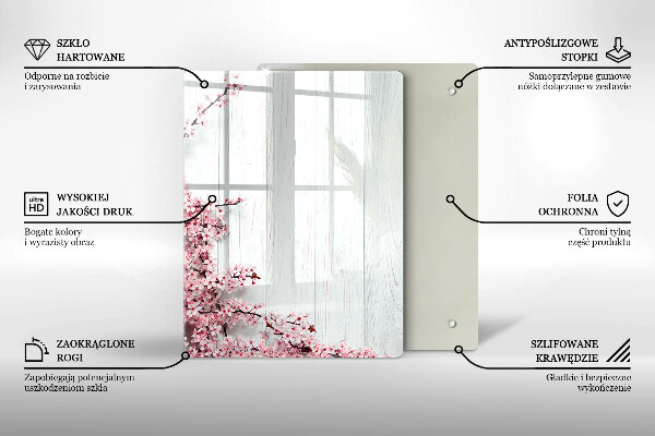 Steklena podloga za rezanje Ptičje perje