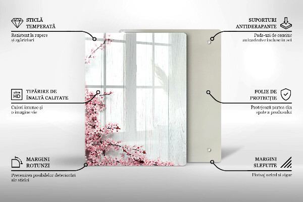 Steklena podloga za rezanje Ptičje perje