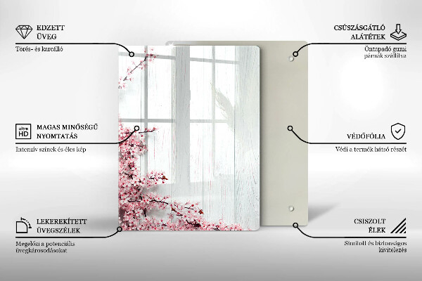 Steklena podloga za rezanje Ptičje perje