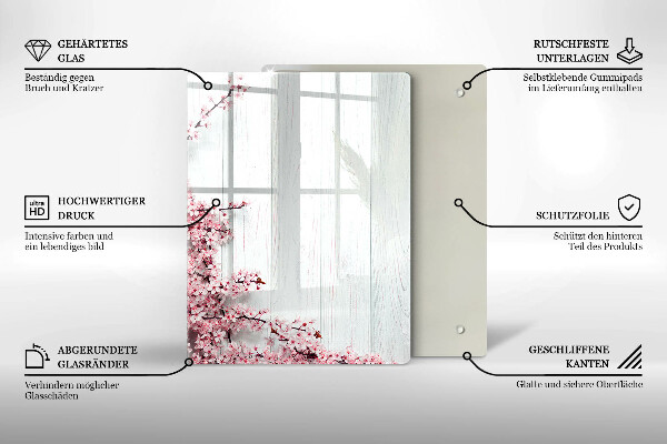 Steklena podloga za rezanje Ptičje perje