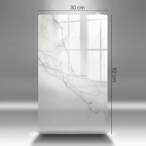 Steklena podloga za rezanje Nežen bel marmor