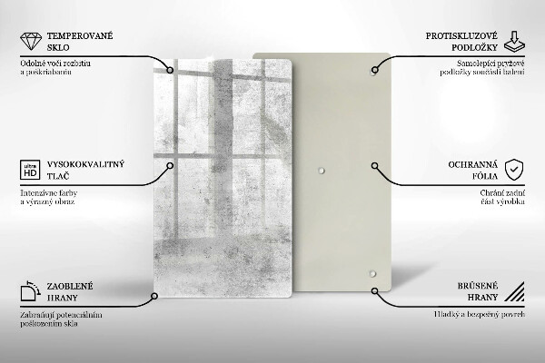 Steklena podloga za rezanje Tekstura betona