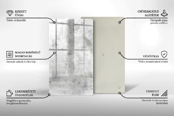 Steklena podloga za rezanje Tekstura betona