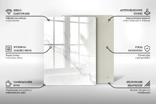 Steklena podloga za rezanje Pastelni marmor