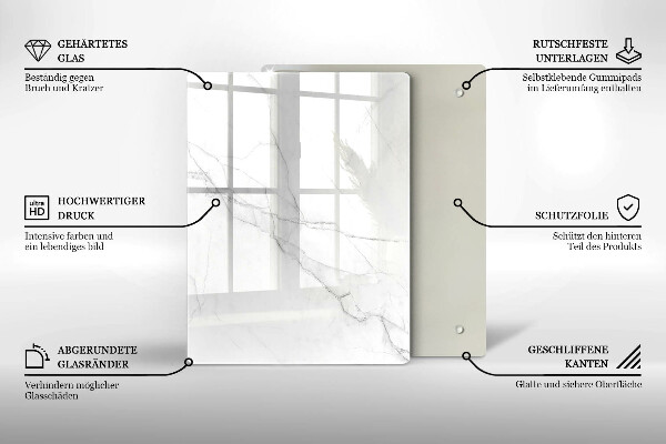 Steklena podloga za rezanje Pastelni marmor