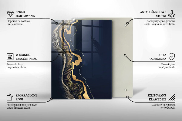 Steklena podloga za rezanje Plošče s teksturo lesa