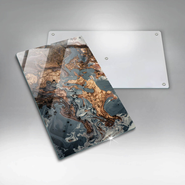 Steklena podloga za rezanje Dekorativni kamen z zlatom