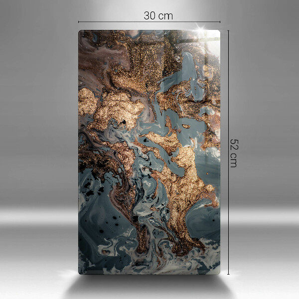 Steklena podloga za rezanje Dekorativni kamen z zlatom