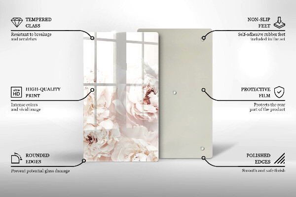 Steklena podloga za rezanje Pastelne potonike