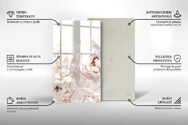 Steklena podloga za rezanje Pastelne potonike