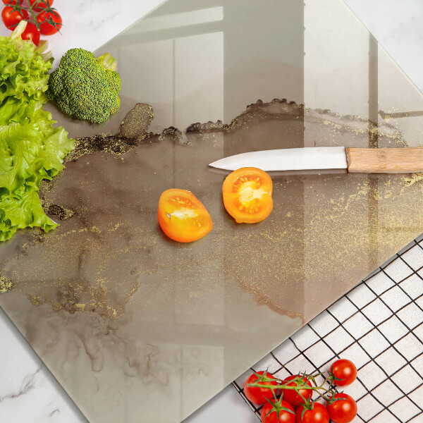 Steklena podloga za rezanje Zlata abstrakcija