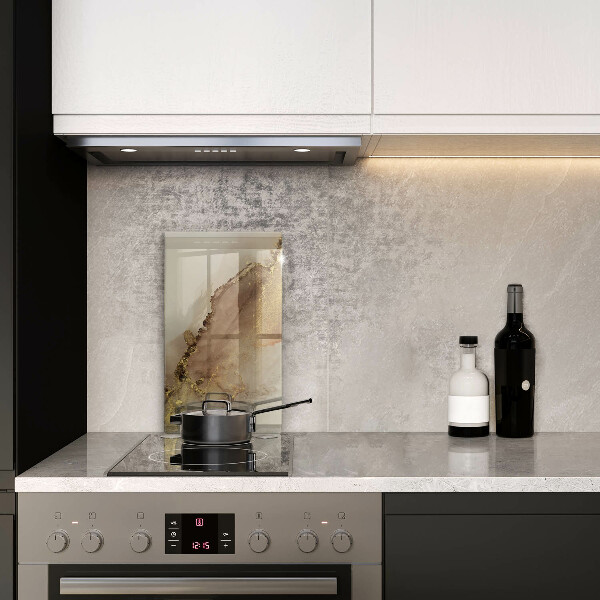 Steklena podloga za rezanje Zlata abstrakcija