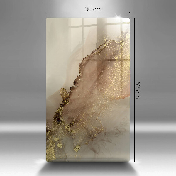 Steklena podloga za rezanje Zlata abstrakcija
